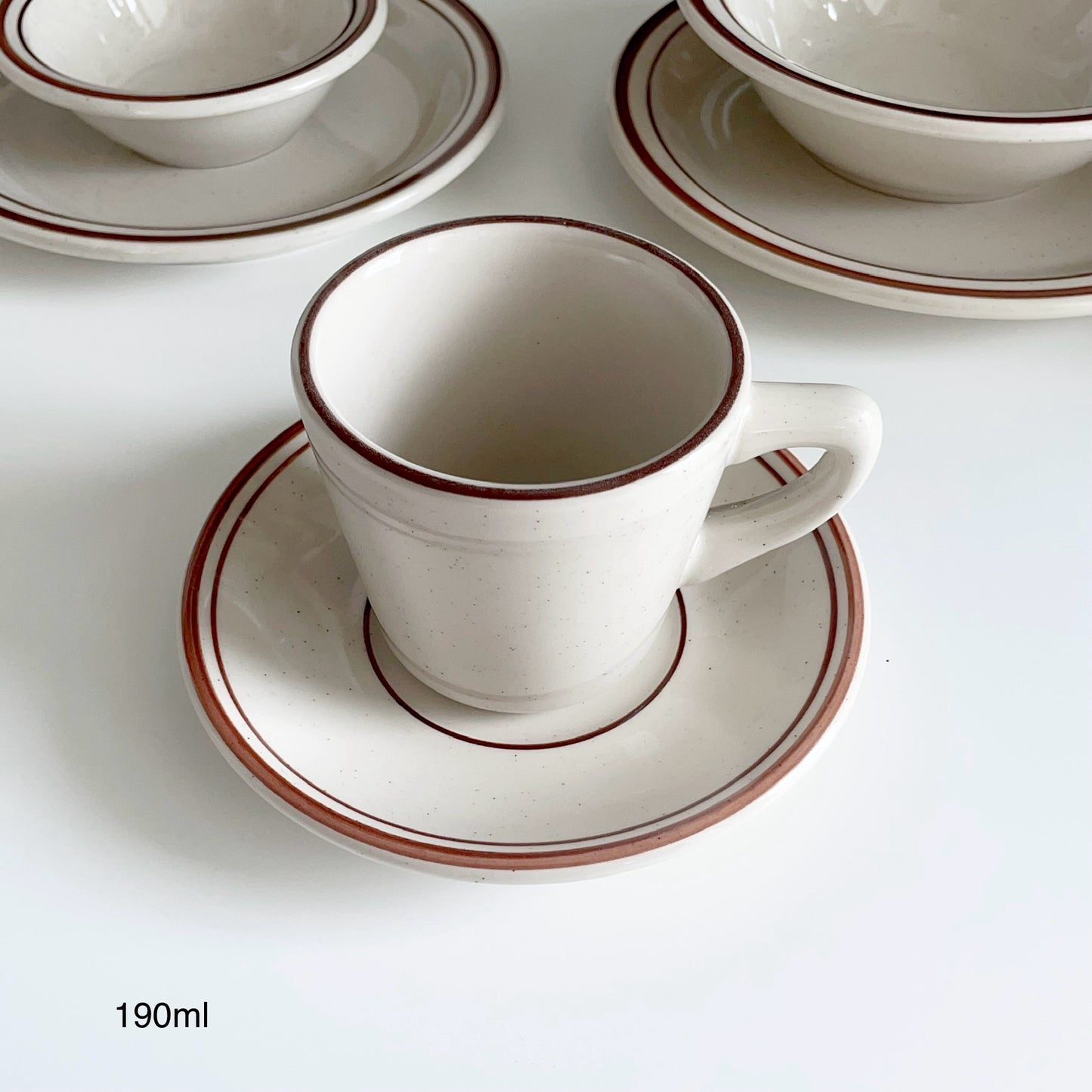 Vintage Brown Liner Cup & Saucer Set