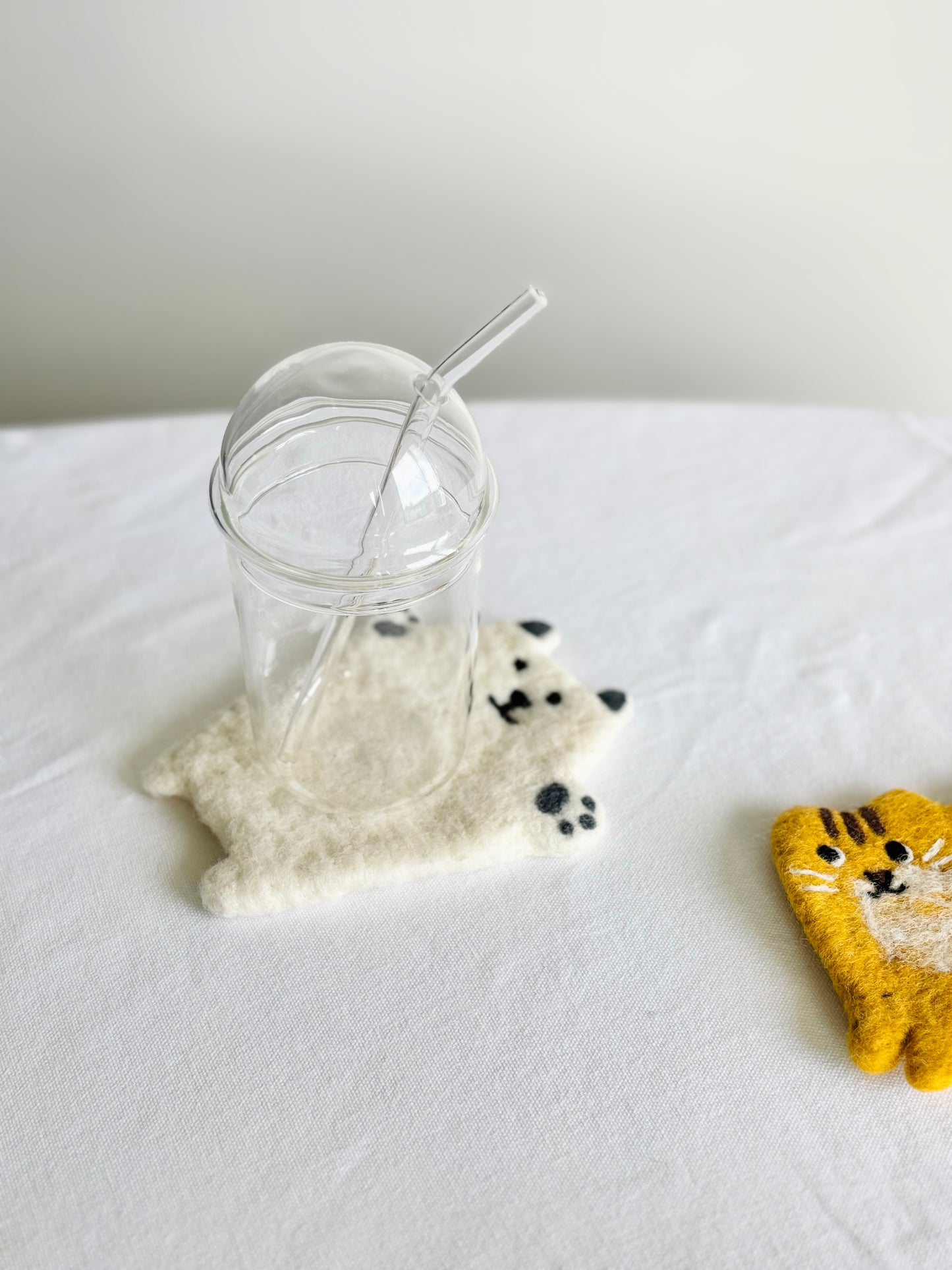 Polar Bear Wool Coaster