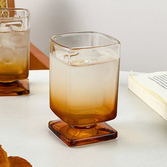 Amber Block Glass