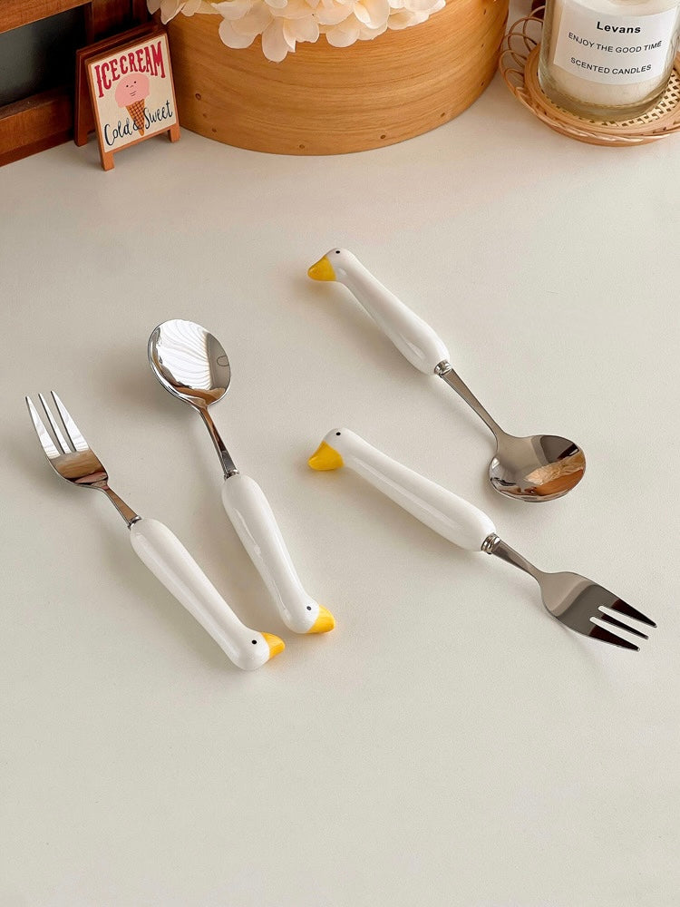 Ducky Spoon & Fork Set