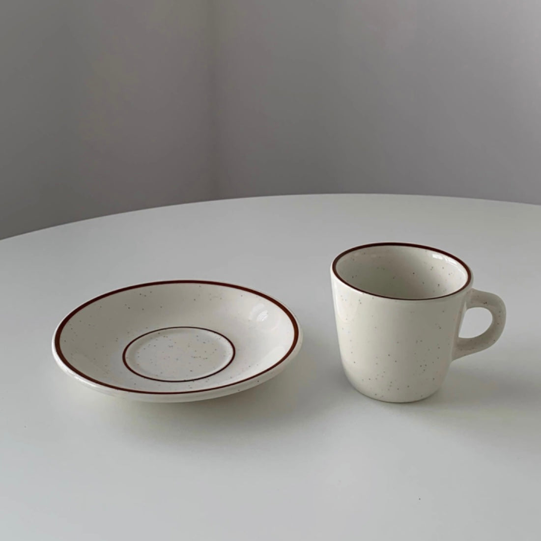 Vintage Brown Liner Cup & Saucer Set