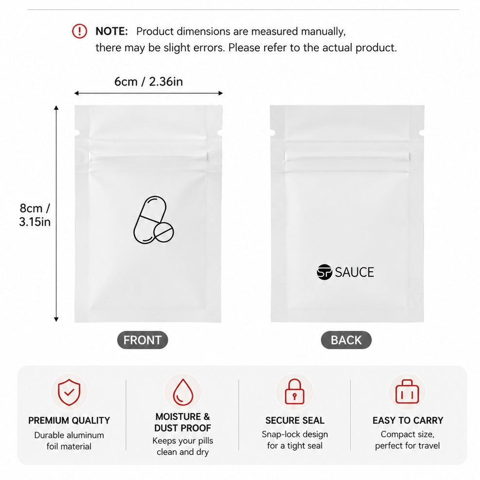 On-the-Go Pill Pouches (30 pcs/pack)
