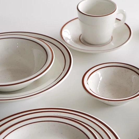 Vintage Brown Liner Cup & Saucer Set
