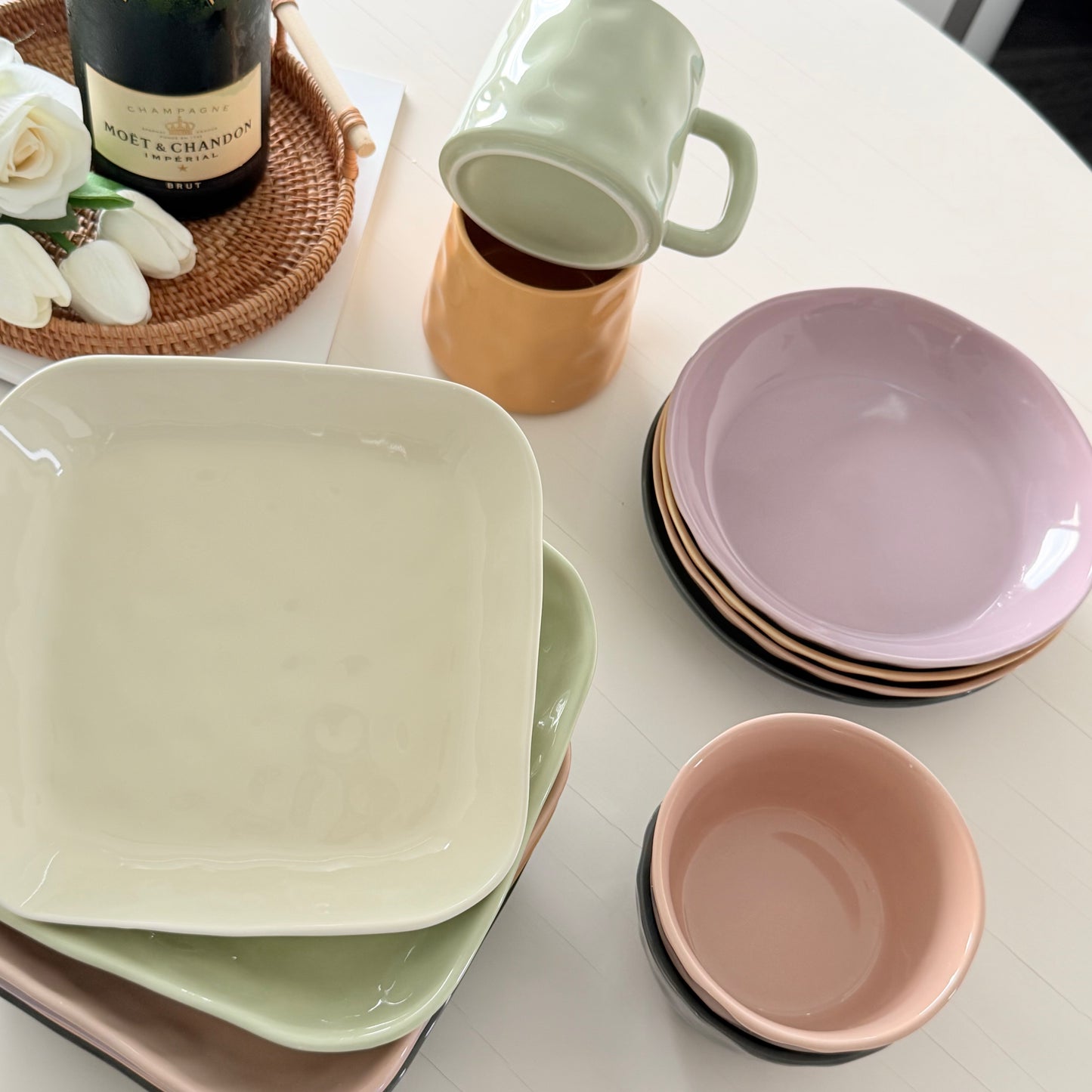 PureForm Graphite Tableware Set (4-Piece)
