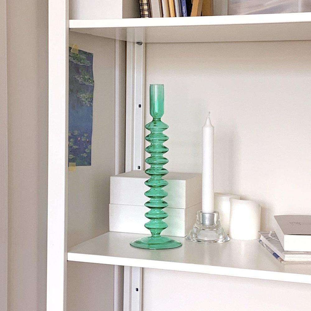 Accordion Glass Candle Stand