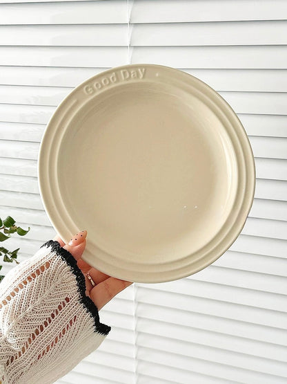 Crema Letter Plate