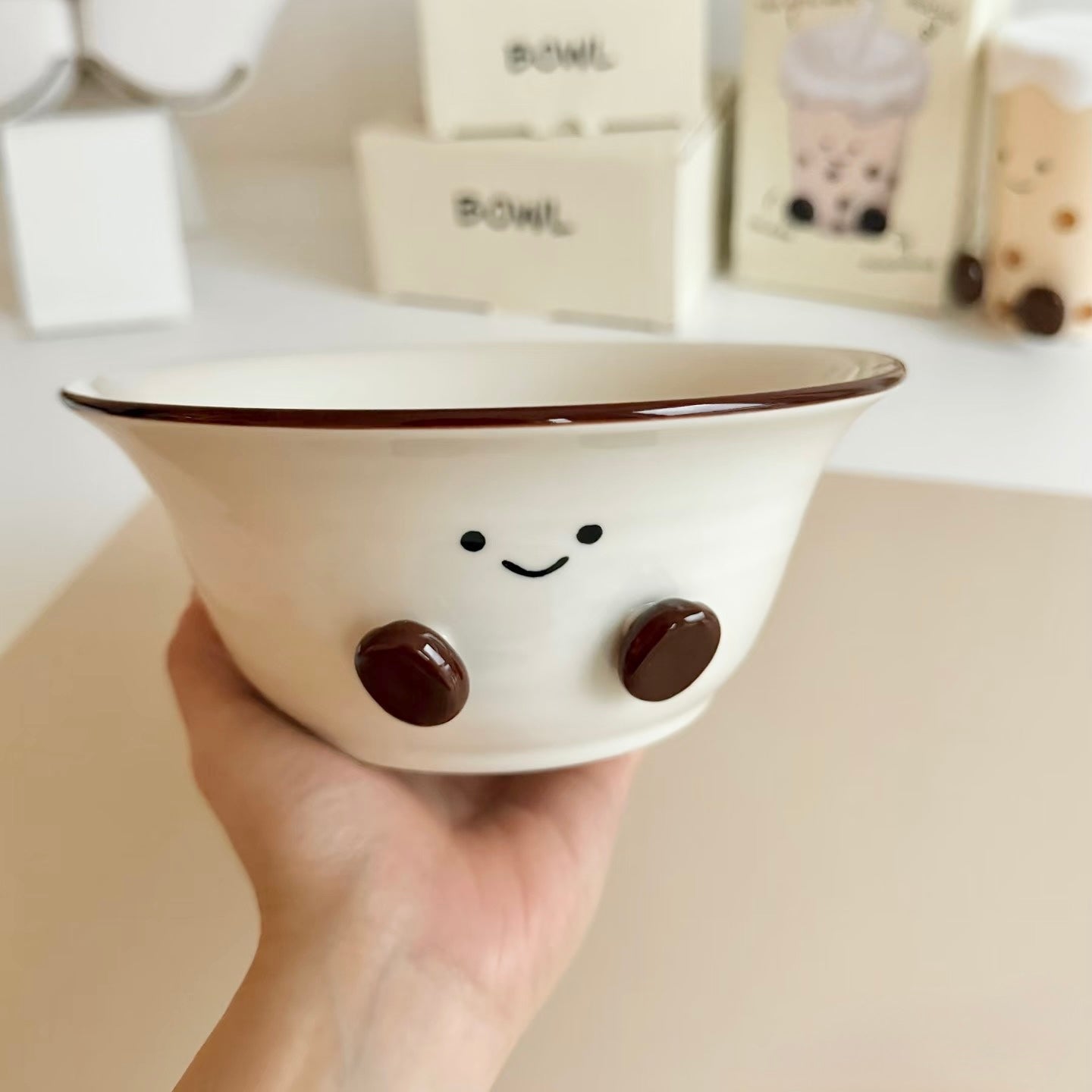 Smiley Bean Ceramic Collection-Medium Bowl