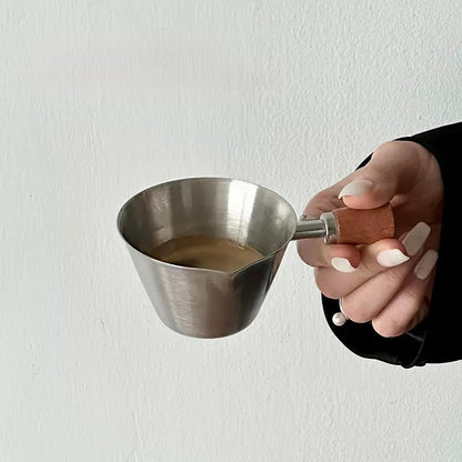 Walnut Handle Espresso Measuring Cup