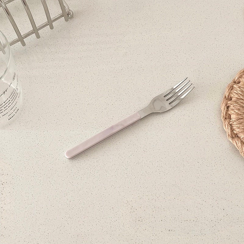 Marine Cutlery Set - Pink Marble Pattern
