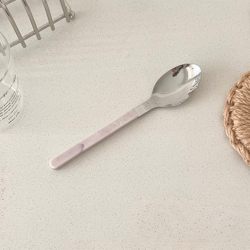 Marine Cutlery Set - Pink Marble Pattern