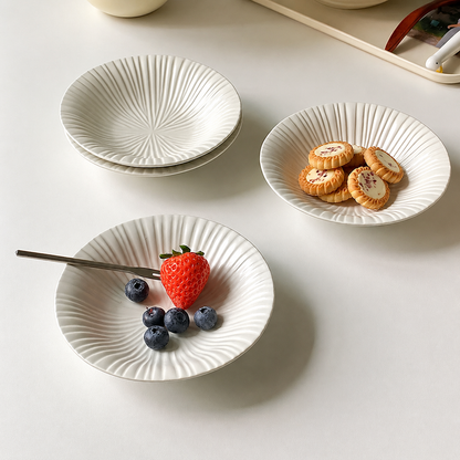 Ripple Ceramic Dessert Plate