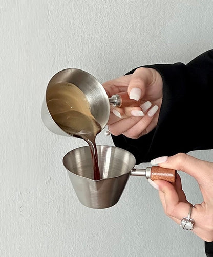 Walnut Handle Espresso Measuring Cup