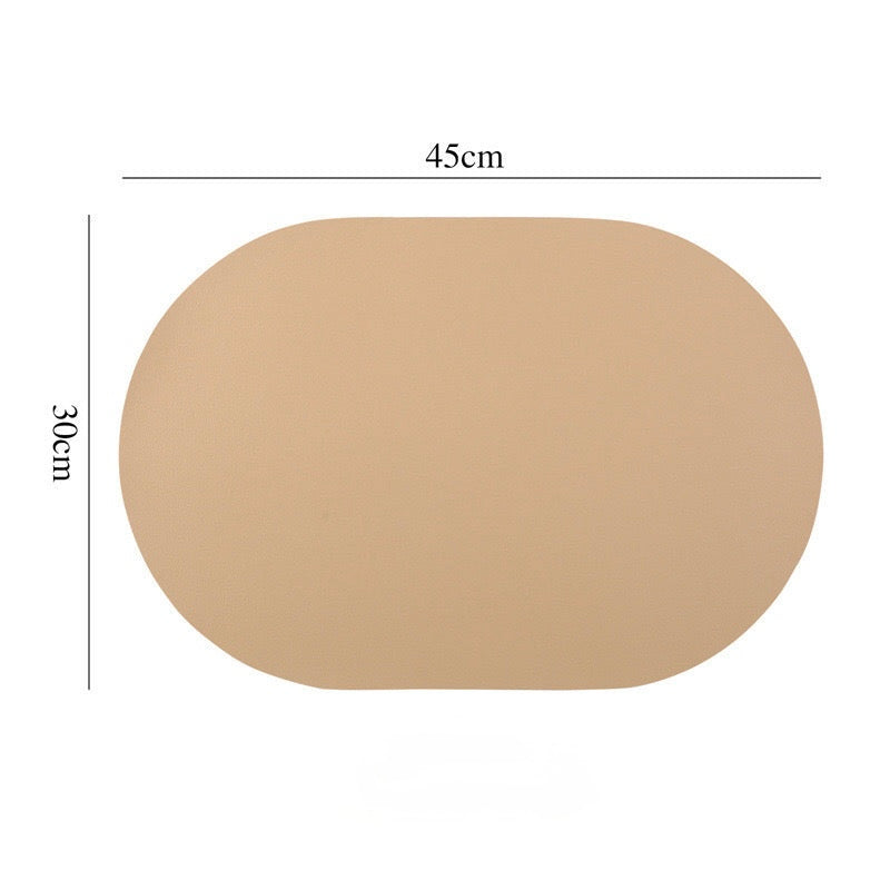 Nordic Style Leather Table Mat