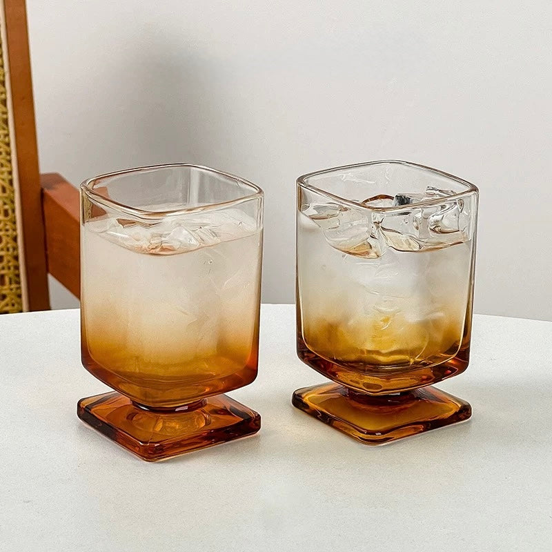 Amber Block Glass