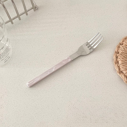 Marine Cutlery Set - Pink Marble Pattern