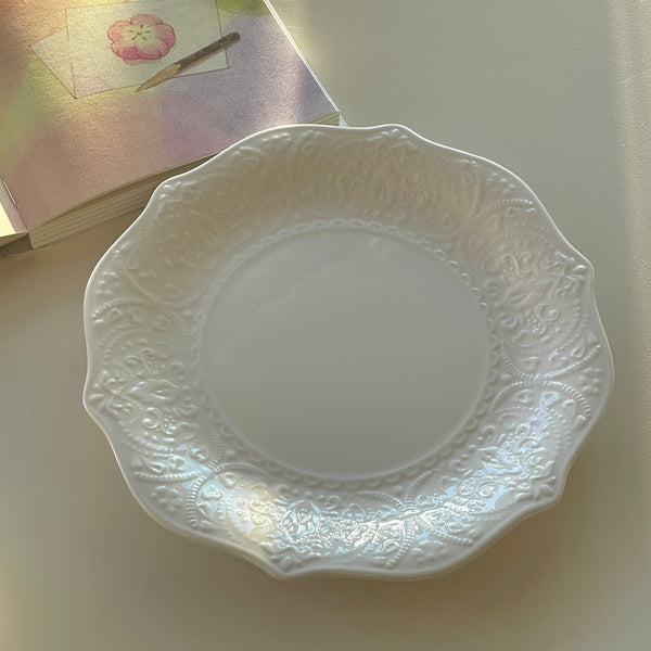 Lace Embossed Plate | ROOMCO HOME – Roomco Home