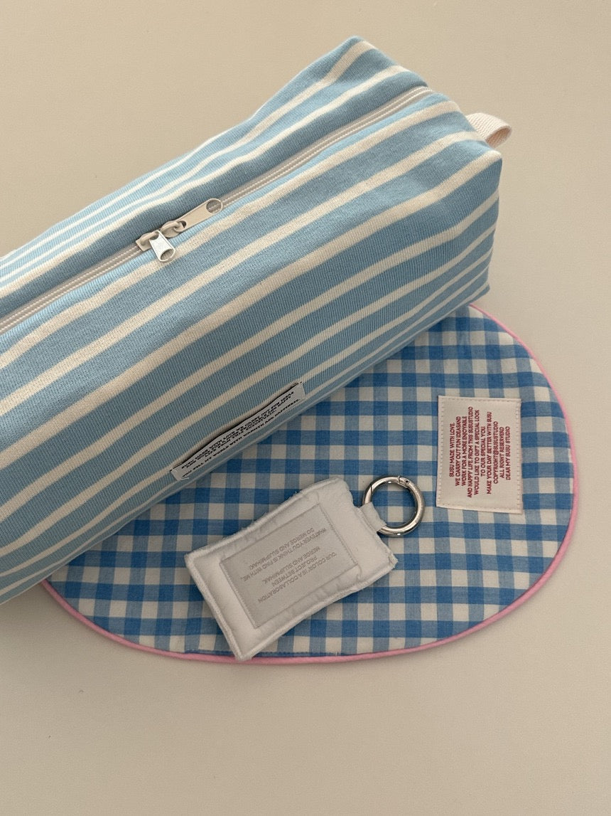 Gingham Coffee Mat