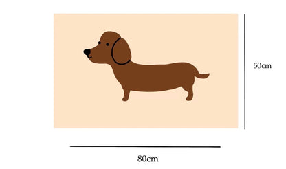 Playful Dachshund Plush Bath Mat