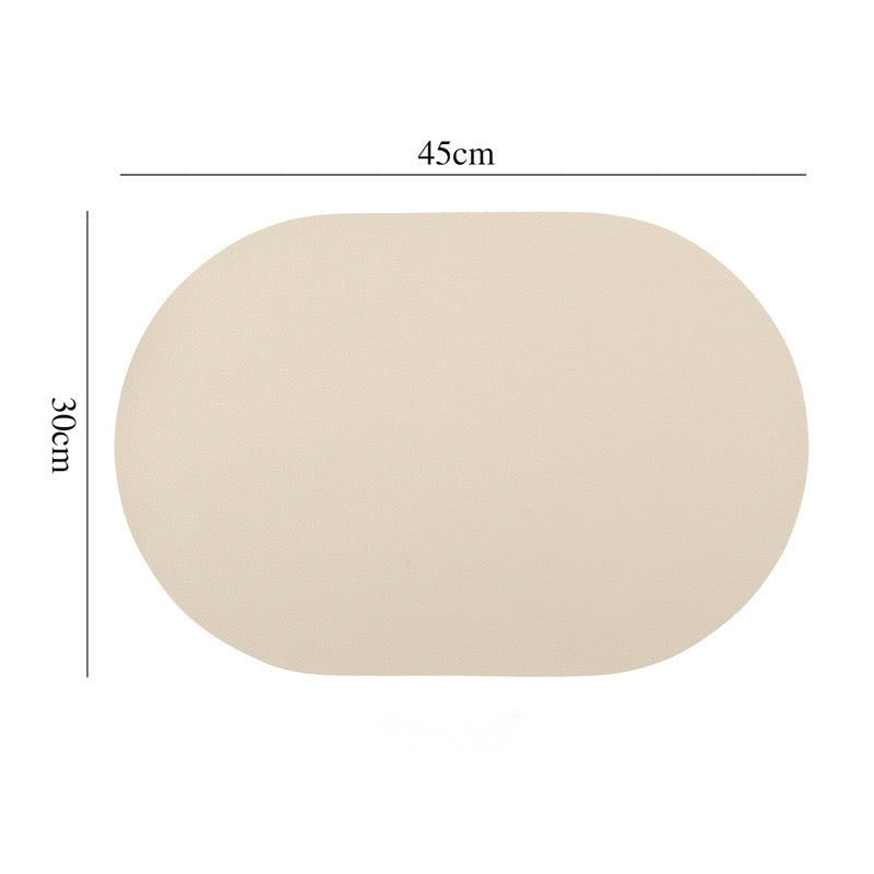 Nordic Style Leather Table Mat