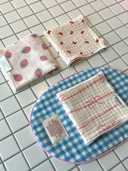 Gingham Coffee Mat