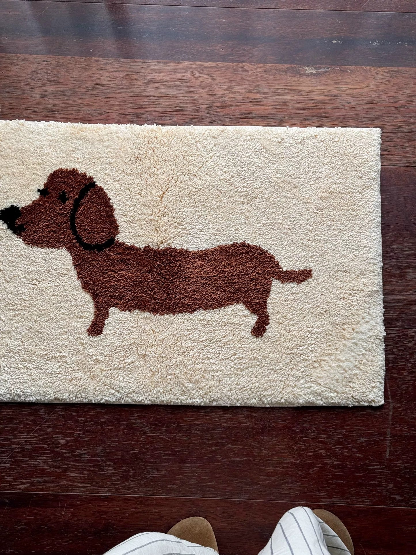 Playful Dachshund Plush Bath Mat