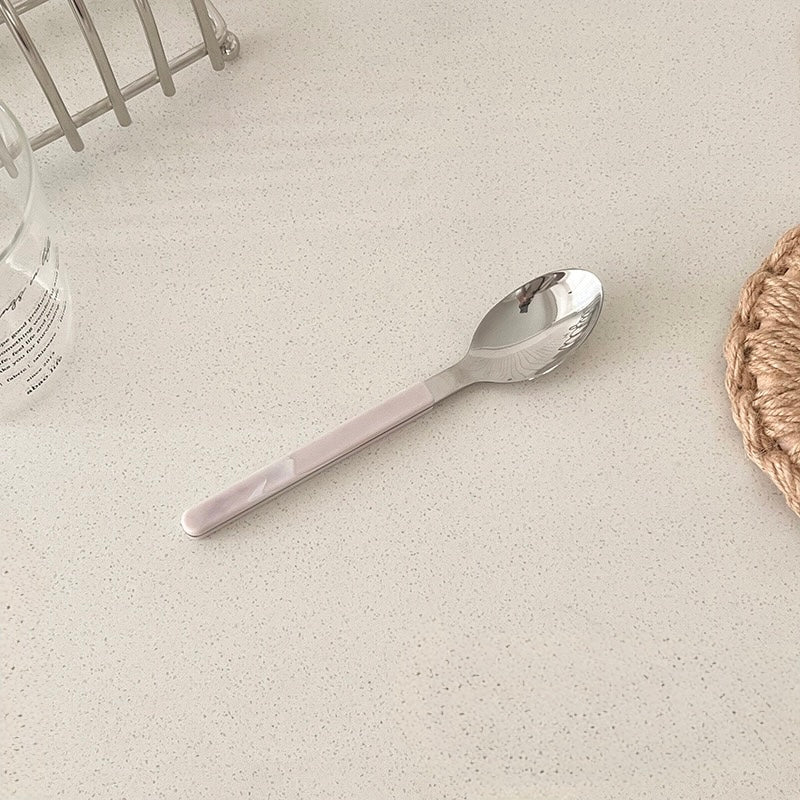 Marine Cutlery Set - Pink Marble Pattern