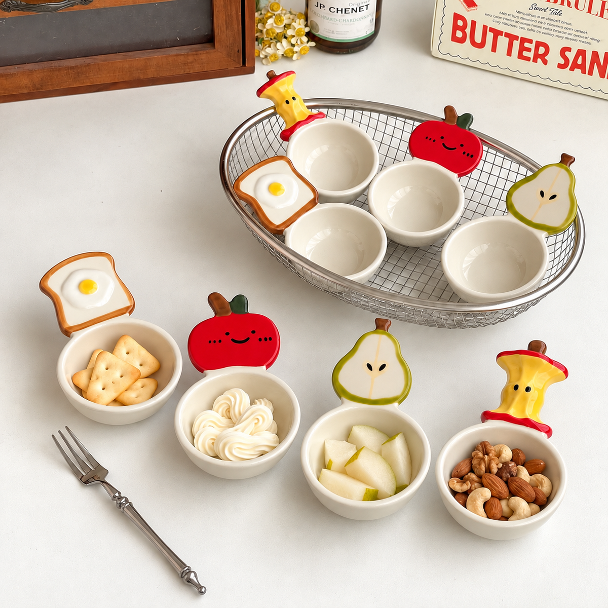 Playful Handle Dipping Dish