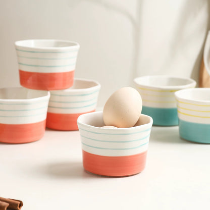 Sunset & Surf Ceramic Ramekin Bowls