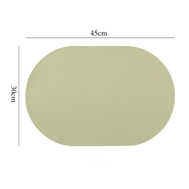 Nordic Style Leather Table Mat