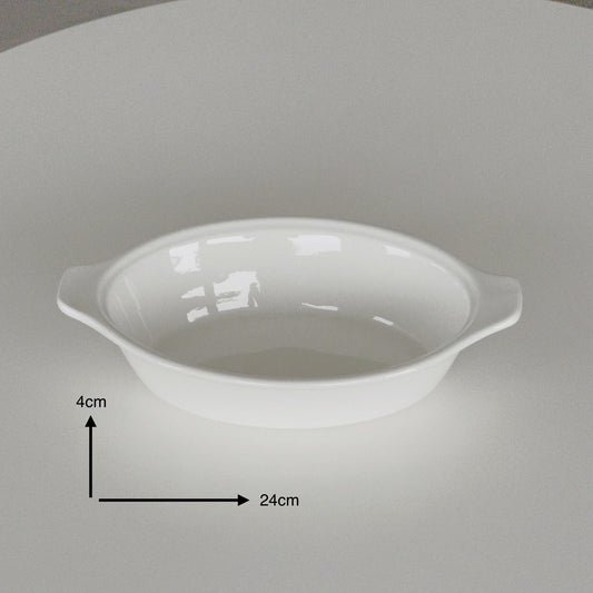 Milky Elegance Double Ear Bowl