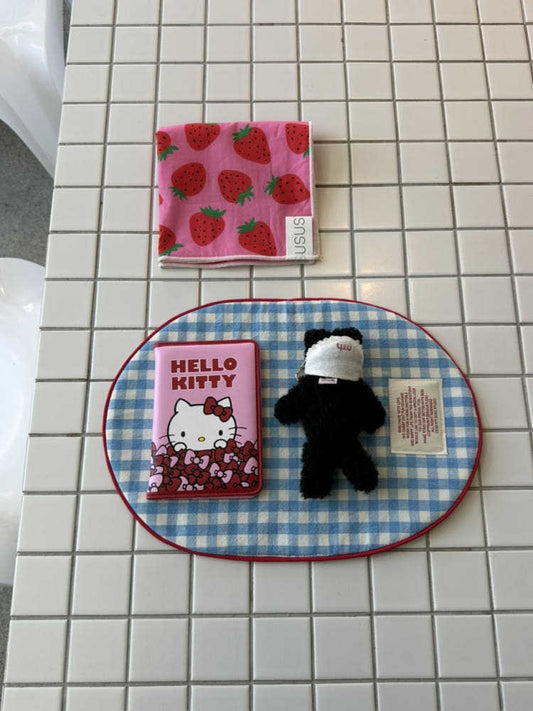 Gingham Coffee Mat