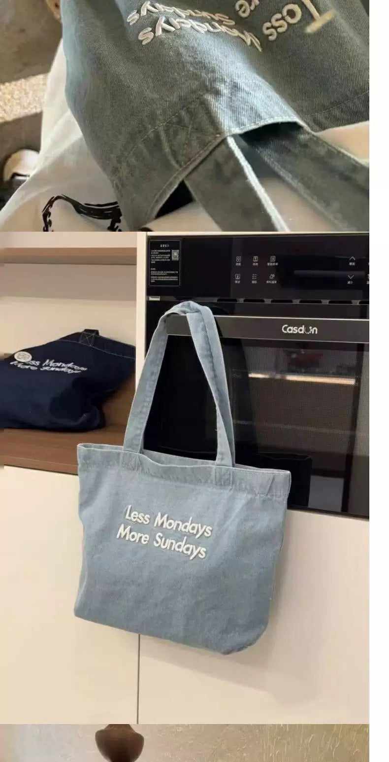 Less Mondays Canvas Tote