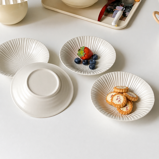 Ripple Ceramic Dessert Plate