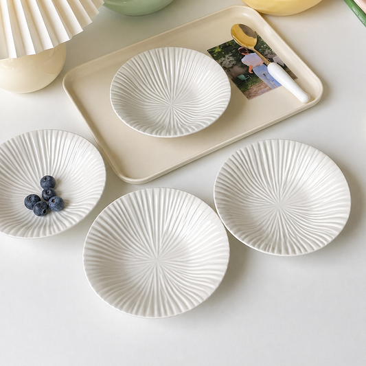 Ripple Ceramic Dessert Plate