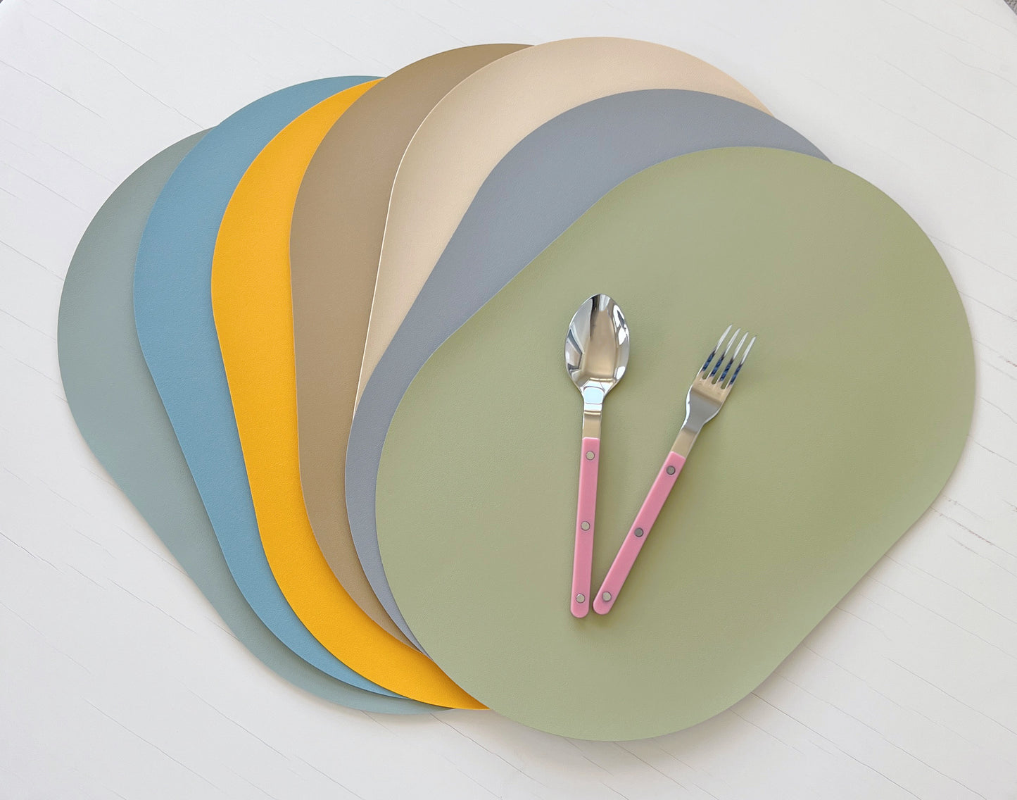 Nordic Style Leather Table Mat