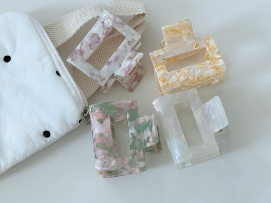 Baby Pastel Marble Hair Clips