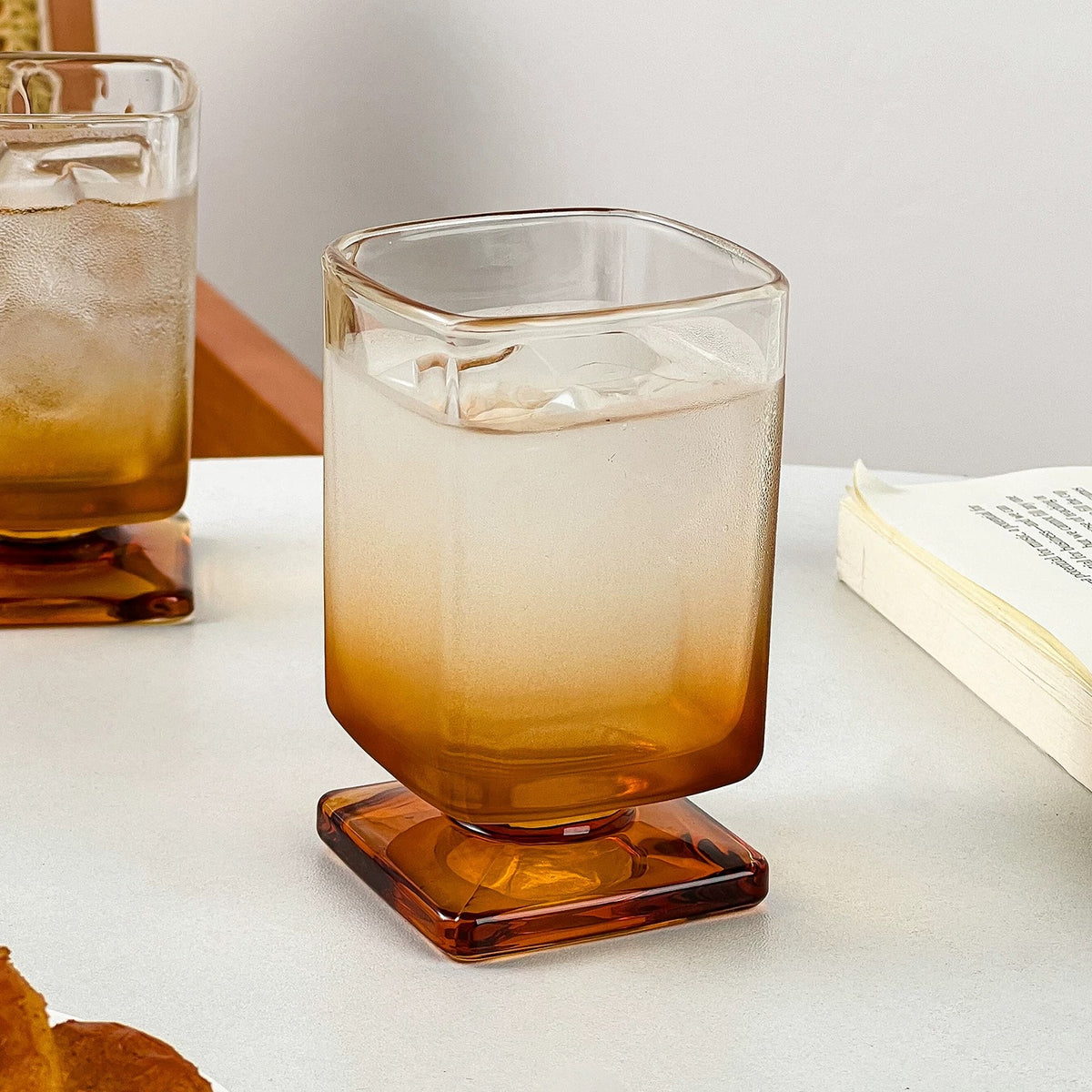 Amber Block Glass
