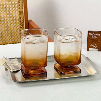 Amber Block Glass