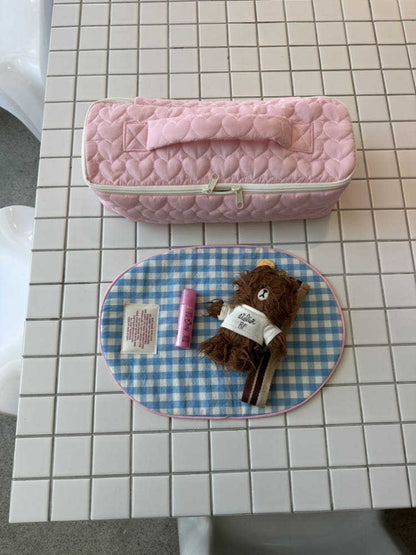 Gingham Coffee Mat