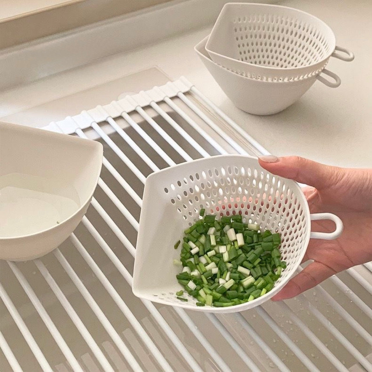 Dual-Layer Drain Basket Set