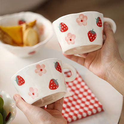 Strawberry Blossom Ceramic Mug