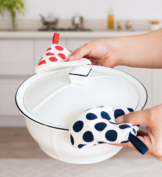 Polka Dot Pot Lid Handle Cover