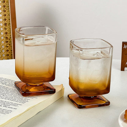 Amber Block Glass
