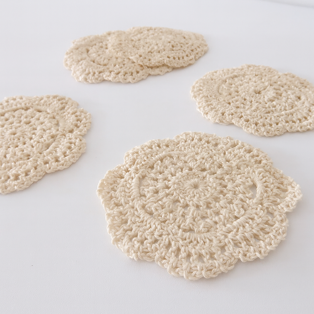BloomLace Crochet Coaster