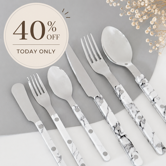 Marine Cutlery Set - Marble Pattern