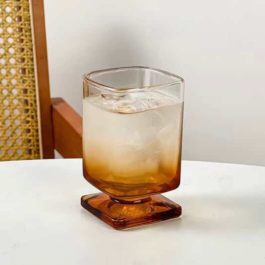 Amber Block Glass