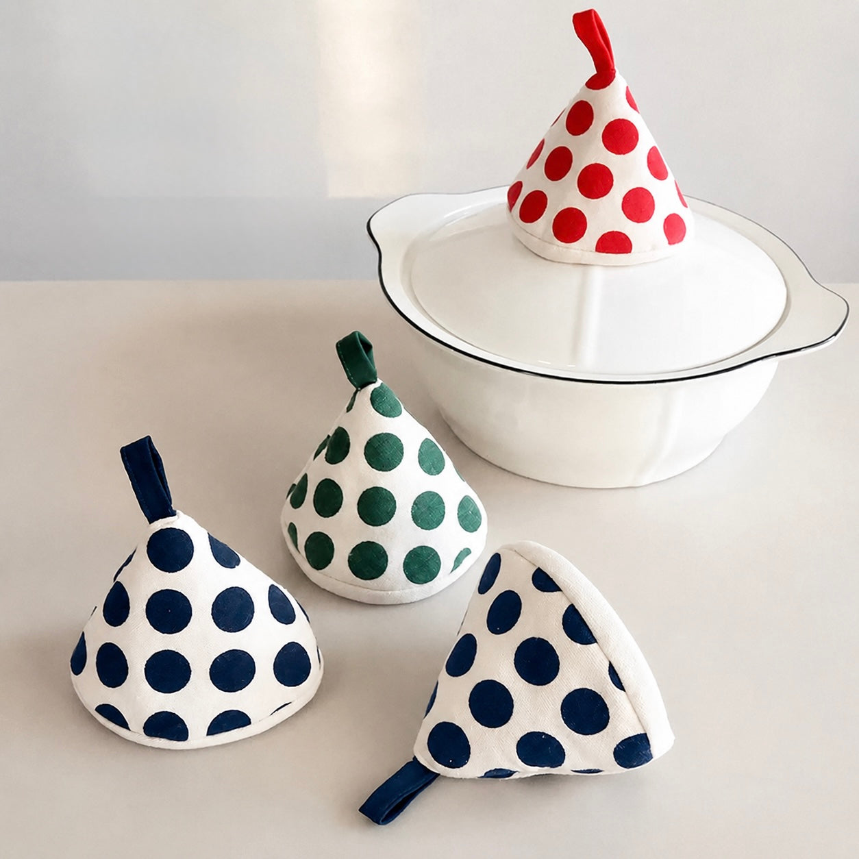 Polka Dot Pot Lid Handle Cover