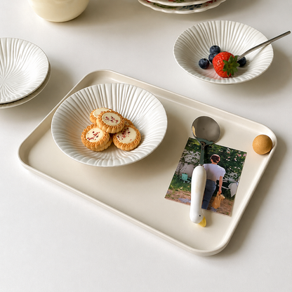 Ripple Ceramic Dessert Plate