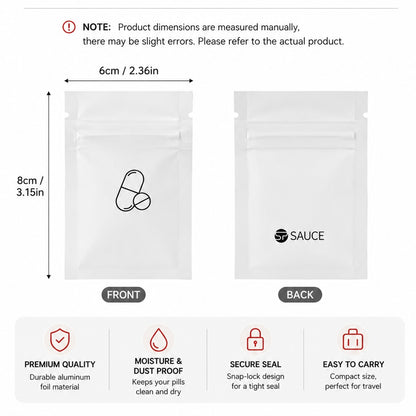 On-the-Go Pill Pouches (30 pcs/pack)