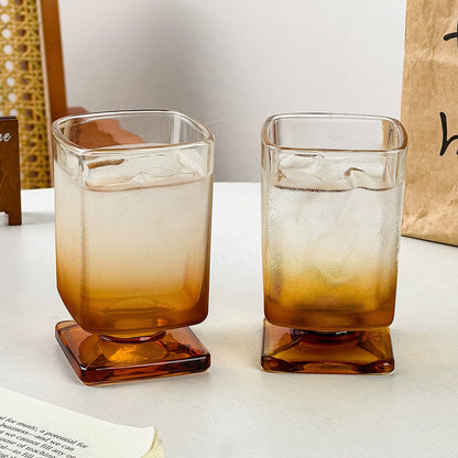 Amber Block Glass